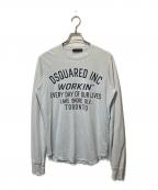 DSQUARED2ディースクエアード）の古着「ダメージ加工ロングスリーブカットソー」｜ブルー