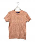 POLO RALPH LAURENポロ・ラルフローレン）の古着「半袖ニット」｜ピンク