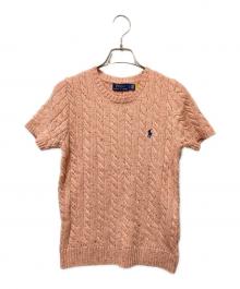 POLO RALPH LAUREN（ポロ・ラルフローレン）の古着「半袖ニット」｜ピンク