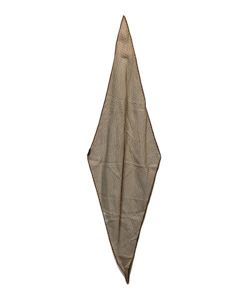 HERMES（エルメス）HERMES (エルメス) 総柄ロサンジュシルクひし形スカーフ ブラウンの古着・服飾アイテム