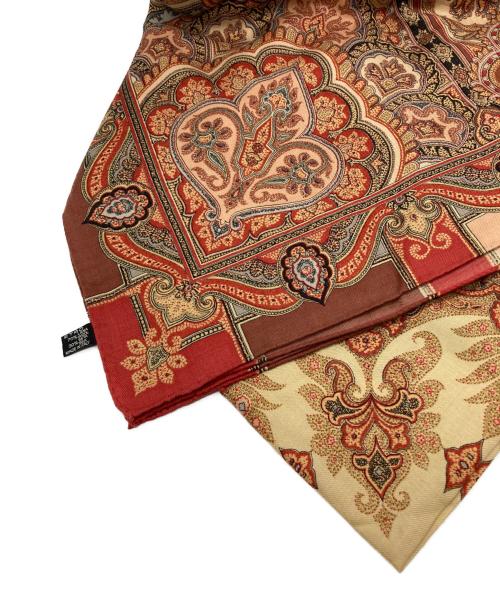 ETRO（エトロ）ETRO (エトロ) 大判総柄スカーフ レッドの古着・服飾アイテム