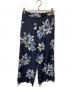 TOMORROW LAND collection（トゥモローランドコレクション）の古着「アイレットプルメリア ワイドストレートパンツ」｜ネイビー