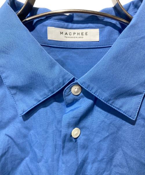 MACPHEE（マカフィー）MACPHEE (マカフィー) ファインブロード レギュラーカラーシャツ ブルー サイズ:36の古着・服飾アイテム