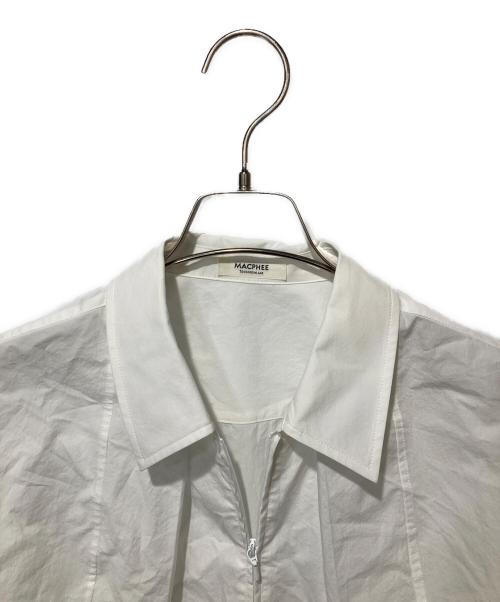 MACPHEE（マカフィー）MACPHEE (マカフィー) コットンタイプライター ジップブラウス ホワイト サイズ:SIZE 36の古着・服飾アイテム