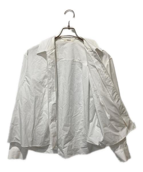 MACPHEE（マカフィー）MACPHEE (マカフィー) コットンタイプライター ジップブラウス ホワイト サイズ:SIZE 36の古着・服飾アイテム
