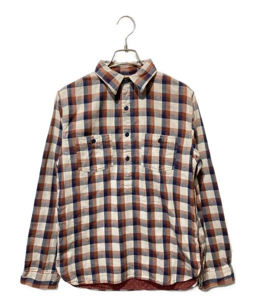 RRL（ダブルアールエル）RRL (ダブルアールエル) プルオーバーチェックシャツ ブラウン サイズ:Sの古着・服飾アイテム
