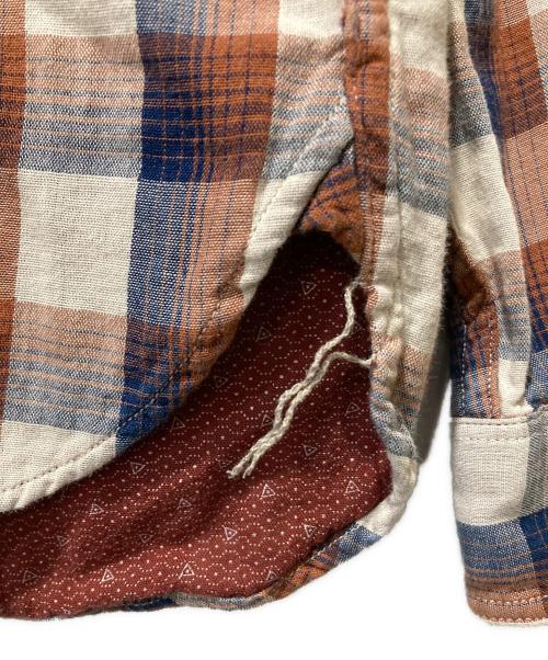 RRL（ダブルアールエル）RRL (ダブルアールエル) プルオーバーチェックシャツ ブラウン サイズ:Sの古着・服飾アイテム