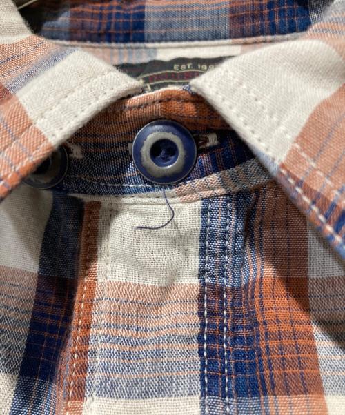 RRL（ダブルアールエル）RRL (ダブルアールエル) プルオーバーチェックシャツ ブラウン サイズ:Sの古着・服飾アイテム