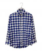 RALPH LAUREN Purple Labelラルフ ローレン パープル レーベル）の古着「ブロックチェックシャツ」｜ブルー