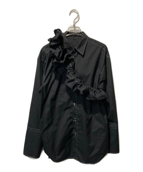 UNITED TOKYO（ユナイテッドトーキョー）UNITED TOKYO (ユナイテッドトーキョー) 2wayフリルオーバーシャツ ブラック サイズ:FREEの古着・服飾アイテム