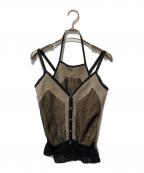 MURRALミューラル）の古着「Pigment knit camisole top」｜ブラック
