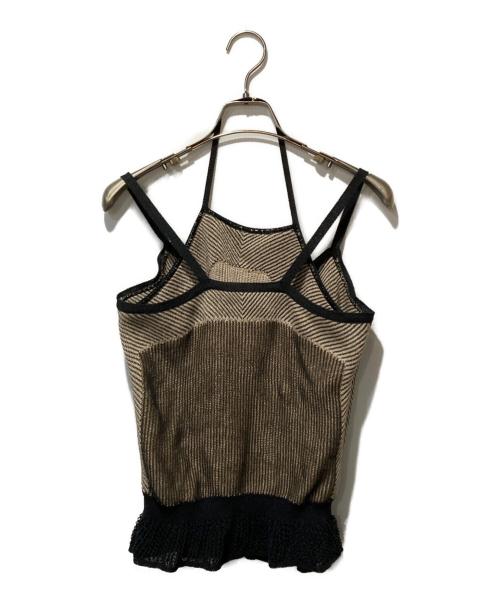 MURRAL（ミューラル）MURRAL (ミューラル) Pigment knit camisole top ブラック サイズ:freeの古着・服飾アイテム