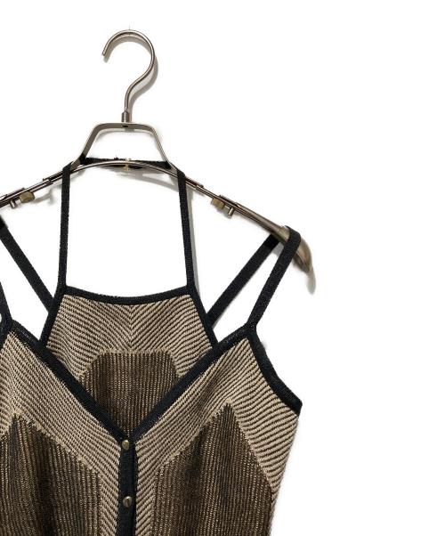 MURRAL（ミューラル）MURRAL (ミューラル) Pigment knit camisole top ブラック サイズ:freeの古着・服飾アイテム