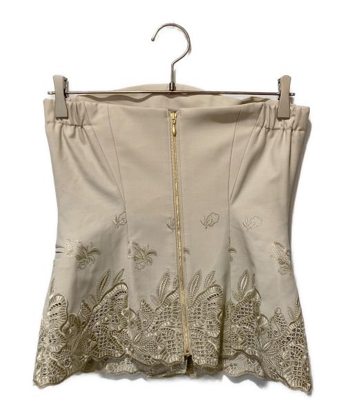 MURRAL（ミューラル）MURRAL (ミューラル) Morpho embroidery bustierモルフォ エンブロイダリー ビスチェ ベージュ サイズ:SIZE2の古着・服飾アイテム