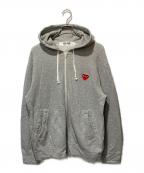 PLAY COMME des GARCONSプレイコムデギャルソン）の古着「ジップパーカー」｜グレー