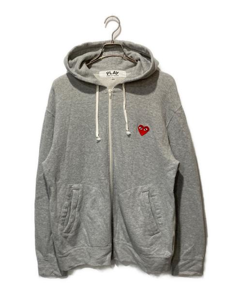 PLAY COMME des GARCONS（プレイコムデギャルソン）PLAY COMME des GARCONS (プレイコムデギャルソン) ジップパーカー グレー サイズ:XLの古着・服飾アイテム