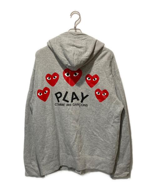 PLAY COMME des GARCONS（プレイコムデギャルソン）PLAY COMME des GARCONS (プレイコムデギャルソン) ジップパーカー グレー サイズ:XLの古着・服飾アイテム