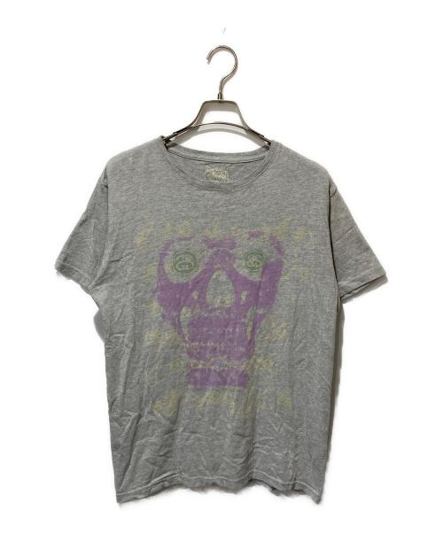 stussy（ステューシー）stussy (ステューシー) スカルプリントTシャツ グレー サイズ:Lの古着・服飾アイテム