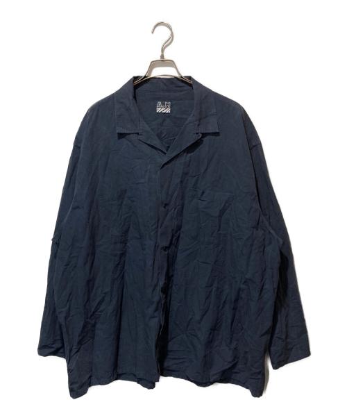 is-ness（イズネス）is-ness (イズネス) AH.H SHIRT ネイビー サイズ:Lの古着・服飾アイテム