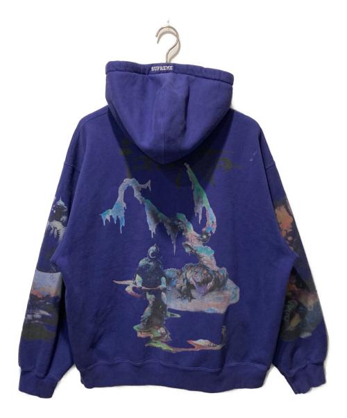 SUPREME（シュプリーム）SUPREME (シュプリーム) フランクフラゼッタ ジップ アップ フーディー スウェットシャツ  ネイビー サイズ:XLの古着・服飾アイテム