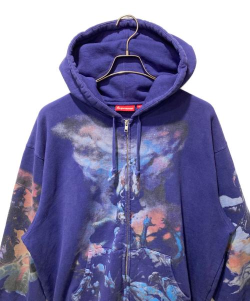 SUPREME（シュプリーム）SUPREME (シュプリーム) フランクフラゼッタ ジップ アップ フーディー スウェットシャツ  ネイビー サイズ:XLの古着・服飾アイテム