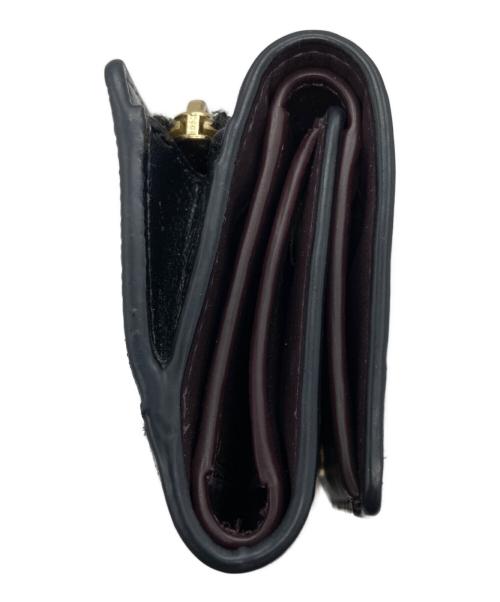 COACH（コーチ）COACH (コーチ) 3つ折り財布 ブラック×ブラウンの古着・服飾アイテム