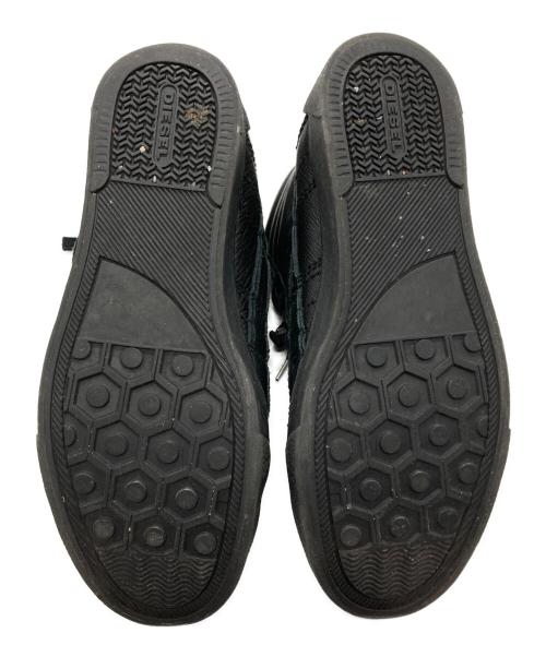 DIESEL（ディーゼル）DIESEL (ディーゼル) ハイカットスニーカー ブラック サイズ:26.5cmの古着・服飾アイテム