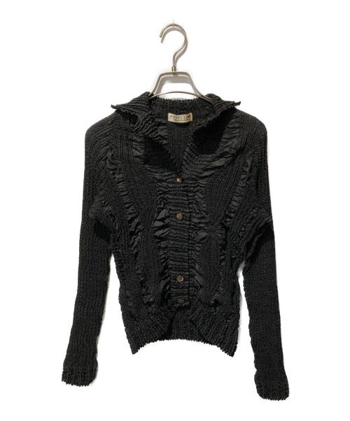 PEPLUM by YOSHIKI HISHINUMA（ペプラム バイ ヨシキヒシヌマ）peplum by yoshiki hishinuma (ペプラム バイ ヨシキヒシヌマ) プリーツカーディガン ブラック サイズ:不明の古着・服飾アイテム