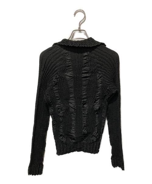 PEPLUM by YOSHIKI HISHINUMA（ペプラム バイ ヨシキヒシヌマ）peplum by yoshiki hishinuma (ペプラム バイ ヨシキヒシヌマ) プリーツカーディガン ブラック サイズ:不明の古着・服飾アイテム