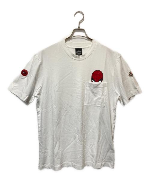 MONCLER（モンクレール）MONCLER (モンクレール) MARVEL (マーベル) 22AW SPIDER-MAN SS T-SHIRTスパイダーマンSS Tシャツ ホワイト サイズ:Mの古着・服飾アイテム