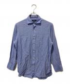 POLO RALPH LAURENポロ・ラルフローレン）の古着「ヘリンボーン柄シャツ」｜ブルー