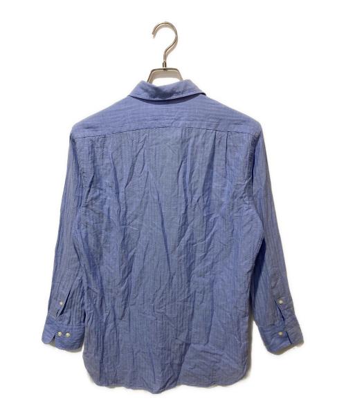 POLO RALPH LAUREN（ポロ・ラルフローレン）POLO RALPH LAUREN (ポロ・ラルフローレン) ヘリンボーン柄シャツ ブルー サイズ:SIZE 14 1/2の古着・服飾アイテム