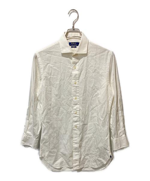 POLO RALPH LAUREN（ポロ・ラルフローレン）POLO RALPH LAUREN (ポロ・ラルフローレン) 総柄コットンシャツ ホワイト サイズ:SIZE 14 1/2の古着・服飾アイテム