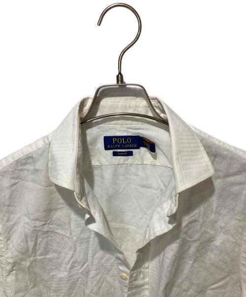 POLO RALPH LAUREN（ポロ・ラルフローレン）POLO RALPH LAUREN (ポロ・ラルフローレン) 総柄コットンシャツ ホワイト サイズ:SIZE 14 1/2の古着・服飾アイテム