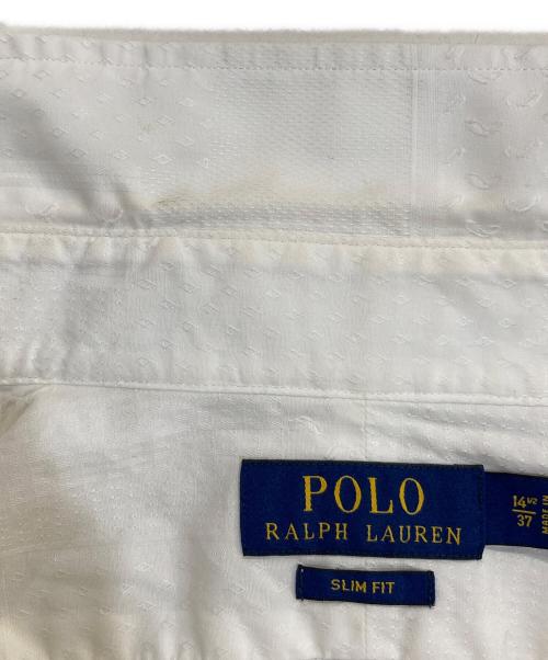 POLO RALPH LAUREN（ポロ・ラルフローレン）POLO RALPH LAUREN (ポロ・ラルフローレン) 総柄コットンシャツ ホワイト サイズ:SIZE 14 1/2の古着・服飾アイテム