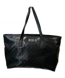 GUCCI（グッチ）の古着「GGスプリームPVCトートバッグ」｜ブラック