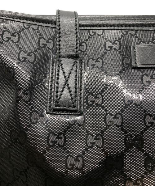 GUCCI（グッチ）GUCCI (グッチ) GGスプリームPVCトートバッグ ブラックの古着・服飾アイテム