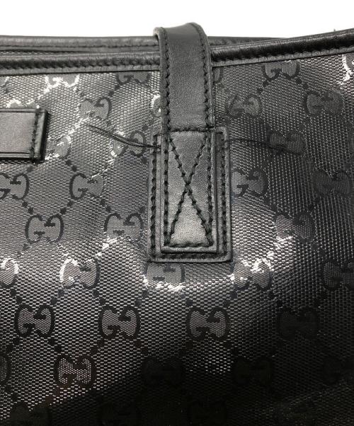 GUCCI（グッチ）GUCCI (グッチ) GGスプリームPVCトートバッグ ブラックの古着・服飾アイテム