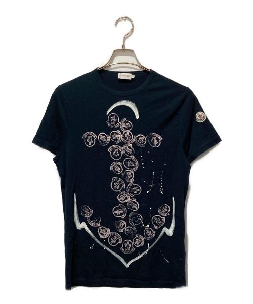 MONCLER（モンクレール）MONCLER (モンクレール) ペイントプリント MAGLIA T-SHIRT　マリアtシャツ ネイビー サイズ:Sの古着・服飾アイテム