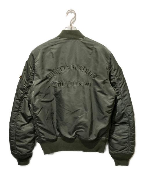 ALPHA（アルファ）ALPHA (アルファ) MA-1 ワッペンジャケット オリーブ サイズ:XLの古着・服飾アイテム