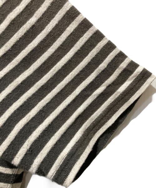 NIGEL CABOURN（ナイジェルケーボン）NIGEL CABOURN (ナイジェルケーボン) ストライプポロシャツ グレー サイズ:50の古着・服飾アイテム