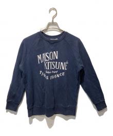 maison kitsune（メゾンキツネ）の古着「ロゴプリントスウェット」｜ネイビー