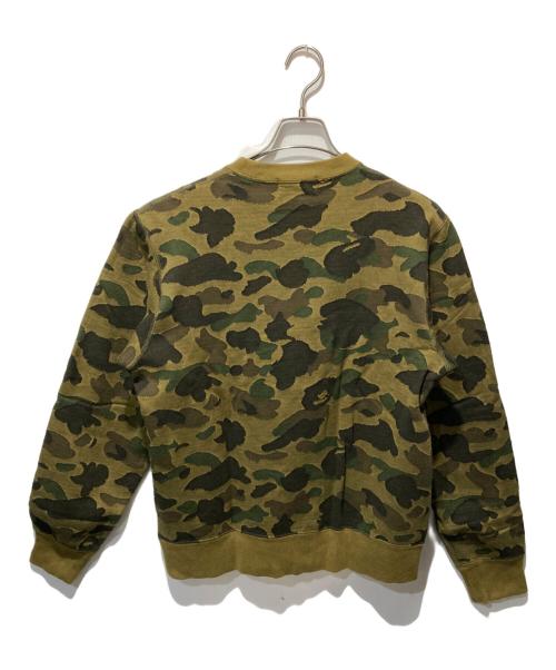 A BATHING APE（アベイシングエイプ）A BATHING APE (アベイシングエイプ) 1st CAMO CREWNECK スウェット カーキ サイズ:Ｌの古着・服飾アイテム