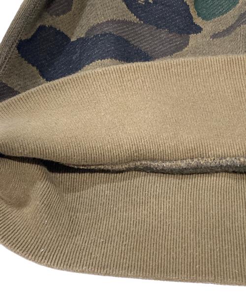A BATHING APE（アベイシングエイプ）A BATHING APE (アベイシングエイプ) 1st CAMO CREWNECK スウェット カーキ サイズ:Ｌの古着・服飾アイテム