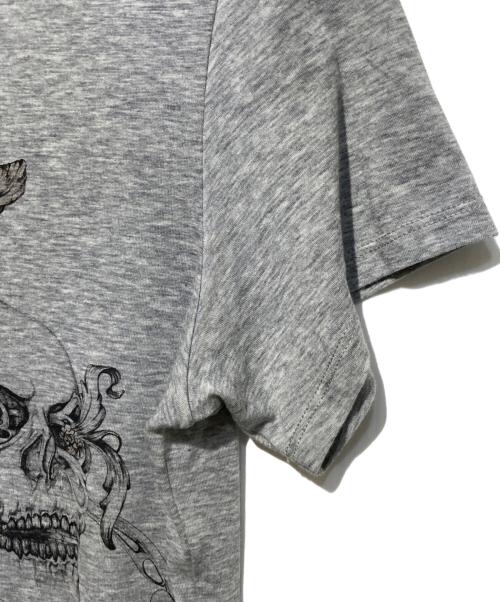 ALEXANDER McQUEEN（アレキサンダーマックイーン）ALEXANDER McQUEEN (アレキサンダーマックイーン) スカルプリントTシャツ グレー サイズ:40の古着・服飾アイテム