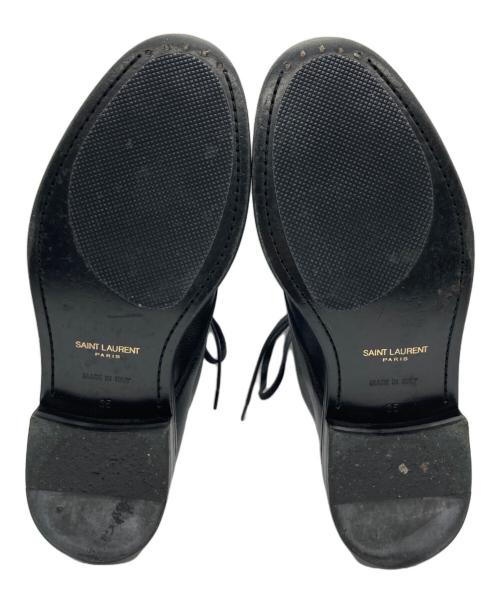 Saint Laurent Paris（サンローランパリ）Saint Laurent Paris (サンローランパリ) レースアップレザーショートブーツ ブラック サイズ:35の古着・服飾アイテム