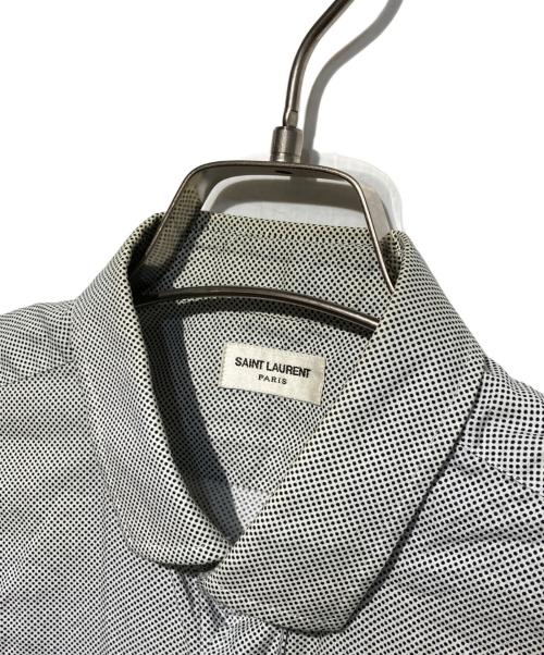 Saint Laurent Paris（サンローランパリ）Saint Laurent Paris (サンローランパリ) ドット柄ドレスシャツ ホワイト サイズ:37-14 1/2の古着・服飾アイテム