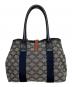 CELINE (セリーヌ) マカダム柄キャンバストートバッグ グレー×ネイビー：35000円