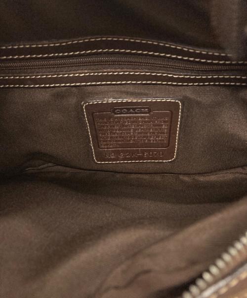 COACH（コーチ）COACH (コーチ) シグネチャーワンショルダーバッグ ブラウンの古着・服飾アイテム
