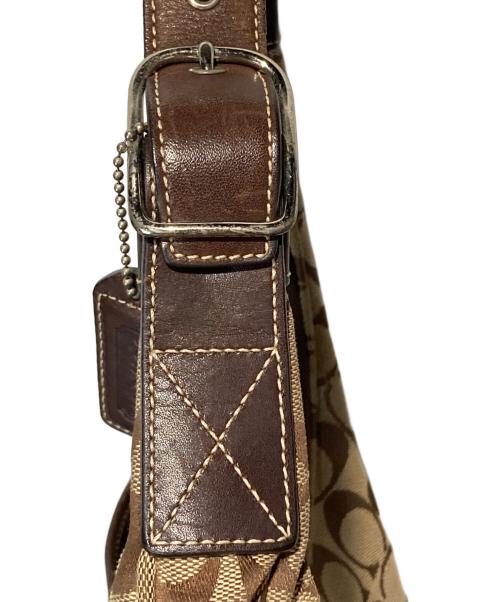 COACH（コーチ）COACH (コーチ) シグネチャーワンショルダーバッグ ブラウンの古着・服飾アイテム